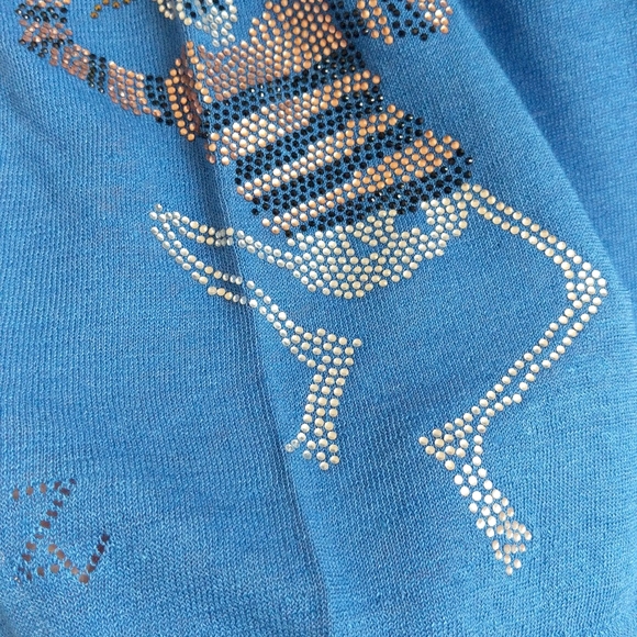 CLEARANCE!!! Zadig & Vol Rhinestone Skull Embellished Linen Short Sleeve Shirt - Picture 10 of 15